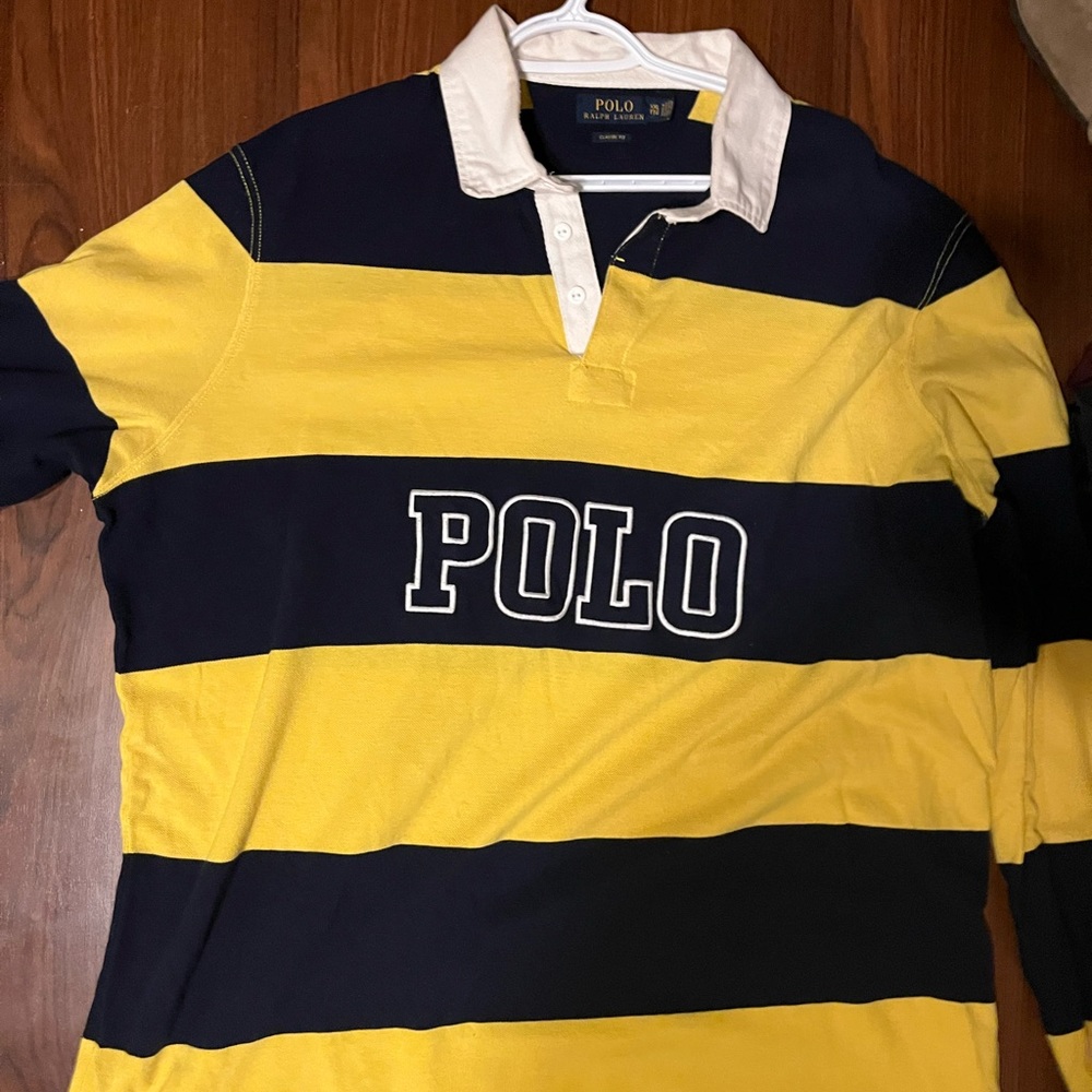 Polo rugby navy and yellow